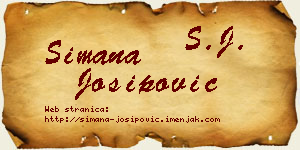 Simana Josipović vizit kartica